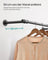 Set of 2 Wall-Mounted Clothes Rails - Steel - Black - 60 kg Load Capacity