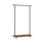 Portable Clothes Rack - Metal - Rustic Brown - with Storage Shelf and Wheels