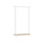 Portable Clothes Rack - Metal - Natural Beige - With Storage Shelf and Wheels