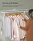Portable Clothes Rack - Metal - Natural Beige - With Storage Shelf and Wheels