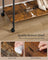 Double-Rod Clothes Rack - Metal - Rustic Brown - Portable with Storage Shelf