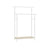 Double-Rod Clothes Rack - Metal - Cloud White - Portable with Storage Shelf