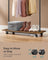 Portable Clothes Rack - Metal - Rustic Brown - Height-Adjustable with Storage Shelf and Wheels