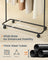 Portable Clothes Rack - Metal - Ink Black - Features 1 Clothes Hanging Rail and Matchstick-Shaped Hooks