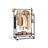 Portable Clothes Rail - Metal - Ink Black - Dual Hanging Rails with Fabric Shelf and Storage Bag