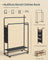Portable Clothes Rail - Metal - Ink Black - Dual Hanging Rails with Fabric Shelf and Storage Bag