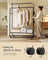 Portable Clothes Rail - Metal - Ink Black - Dual Hanging Rails with Fabric Shelf and Storage Bag