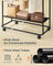 Portable Clothes Rail - Metal - Ink Black - Dual Hanging Rails with Fabric Shelf and Storage Bag