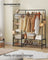 Open Wardrobe - Metal - Black - Features Shelves and Hanging Rods