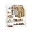 Open Wardrobe - Metal - Black - Features Shelves and Hanging Rods