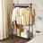 Garment Rack - Steel - Matte Black - Includes Hanging Rail and Bottom Shelf