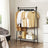 Garment Rack - Steel - Matte Black - Includes Hanging Rail and Bottom Shelf