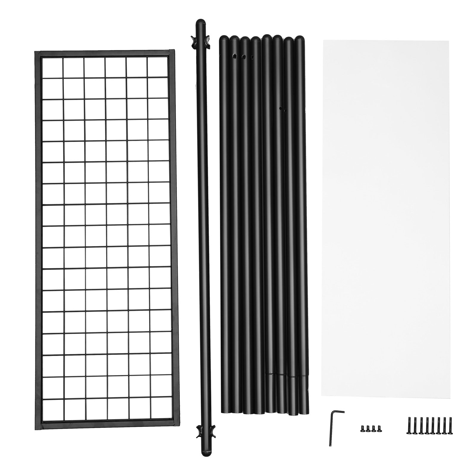 Garment Rack - Steel - Matte Black - Includes Hanging Rail and Bottom Shelf