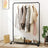 Clothes Rack - Metal - Black - Mobile with Storage Shelf