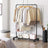 Clothes Rack - Metal - Black - Mobile with Storage Shelf