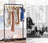 Clothes Rack - Metal - Black - Mobile with Storage Shelf