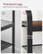 Coat Rack Stand - Steel - Rustic Brown and Black - Free Standing with Removable Hooks and Bench