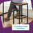 Bar Table Set - Steel - Rustic Brown and Black - Includes Two Stools