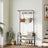 Coat Rack - Steel - Hazelnut Brown and Black - Free Standing Hall Tree with Shoe Bench and Removable Hooks