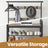 Coat Rack - Steel - Hazelnut Brown and Black - Free Standing Hall Tree with Shoe Bench and Removable Hooks