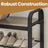 Coat Rack - Steel - Hazelnut Brown and Black - Free Standing Hall Tree with Shoe Bench and Removable Hooks