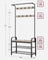 Coat Rack - Steel - Hazelnut Brown and Black - 4-in-1 Design with Shoe Storage Bench