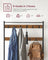 Coat Rack - Steel Frame - Rustic Brown and Black - 3-in-1 Design with Shoe Storage Bench