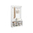 Hall Tree - Wood - Cloud White - Freestanding with Adjustable Shelves and Bench