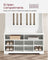 Hall Tree - Wood - Cloud White - Freestanding with Adjustable Shelves and Bench