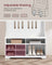 Hall Tree - Wood - Cloud White - Freestanding with Adjustable Shelves and Bench
