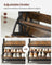 Coat Rack with Shoe Storage - 9 Hooks and Top Shelf - Wood - Rustic Brown and Black