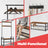 Hall Tree - Wood - Rustic Brown and Black - 4-in-1 Design with Bench and 9 Removable Hooks