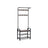 Hall Tree - Metal - Rustic Brown - Multifunctional with Removable Hooks