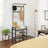 Hall Tree - Metal - Rustic Brown - Multifunctional with Removable Hooks