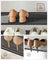 Coat Rack - Wood - Camel Brown - Includes Shoe Storage and Mirror