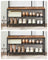 Coat Rack - Wood - Camel Brown - Includes Shoe Storage and Mirror