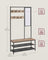 Coat Rack with Shoe Storage - Wood - Camel Brown