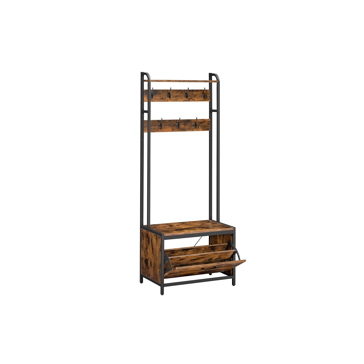 Coat Rack - Wood - With Bench