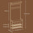 Coat and Shoe Rack - Wood - Brown - With Bench