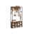 Hall Tree - Wood - Rustic Brown - Bench with Shoe Storage and Coat Rack
