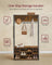 Hall Tree - Wood - Rustic Brown - Bench with Shoe Storage and Coat Rack