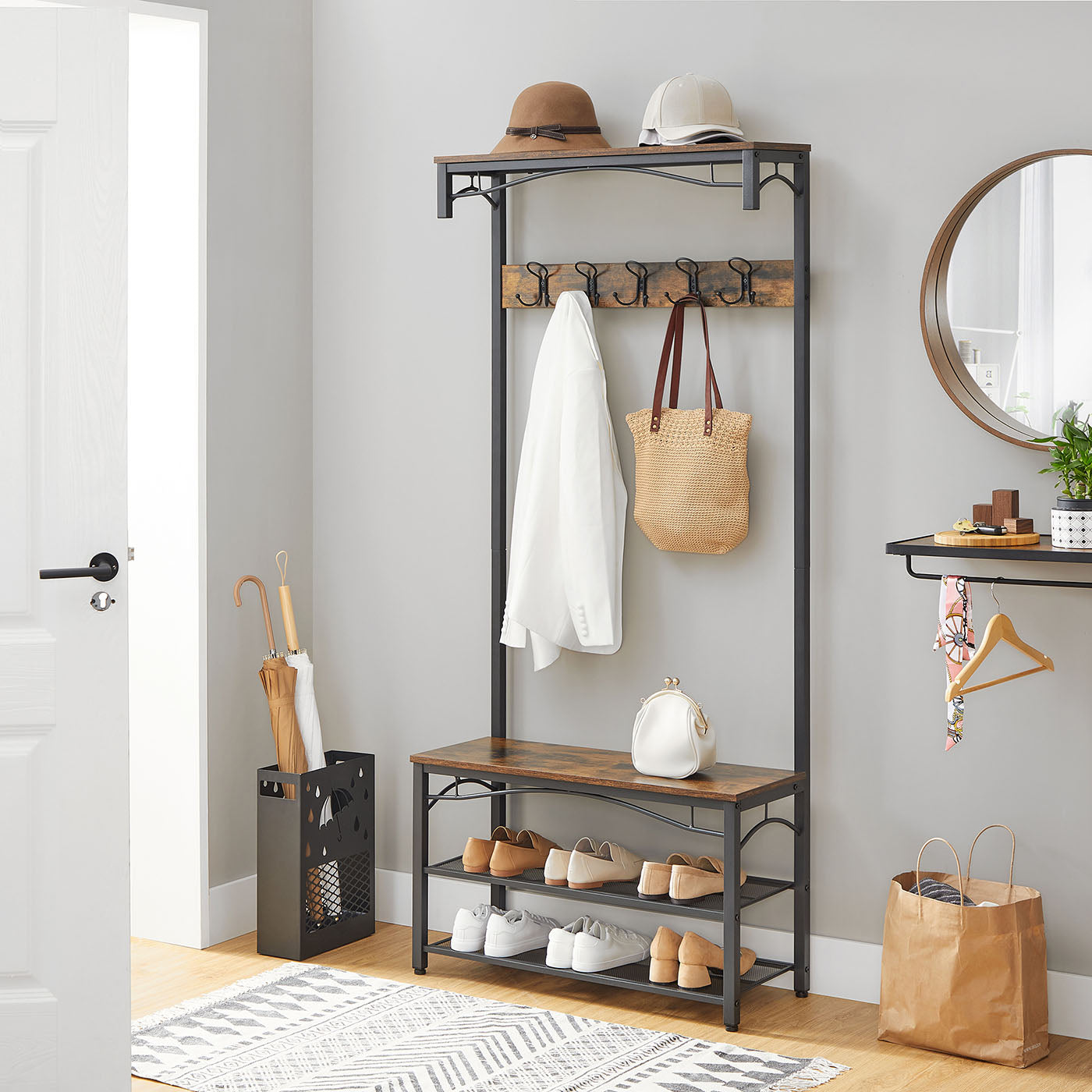 Hat and Coat Stand - Metal - Matte
