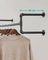 Wall-Mounted Clothes Rack - Metal - Black - Industrial Pipe Design