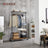 5-Tier Rolling Garment Organiser - Metal Frame - Brown and Black - Versatile Clothes Storage Rack for Laundry Room and Bedroom