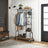 5-Tier Rolling Garment Organiser - Metal Frame - Brown and Black - Versatile Clothes Storage Rack for Laundry Room and Bedroom