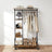 5-Tier Rolling Garment Organiser - Metal Frame - Brown and Black - Versatile Clothes Storage Rack for Laundry Room and Bedroom