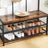 Large Coat Rack Stand - Particleboard and Iron - Rustic Brown