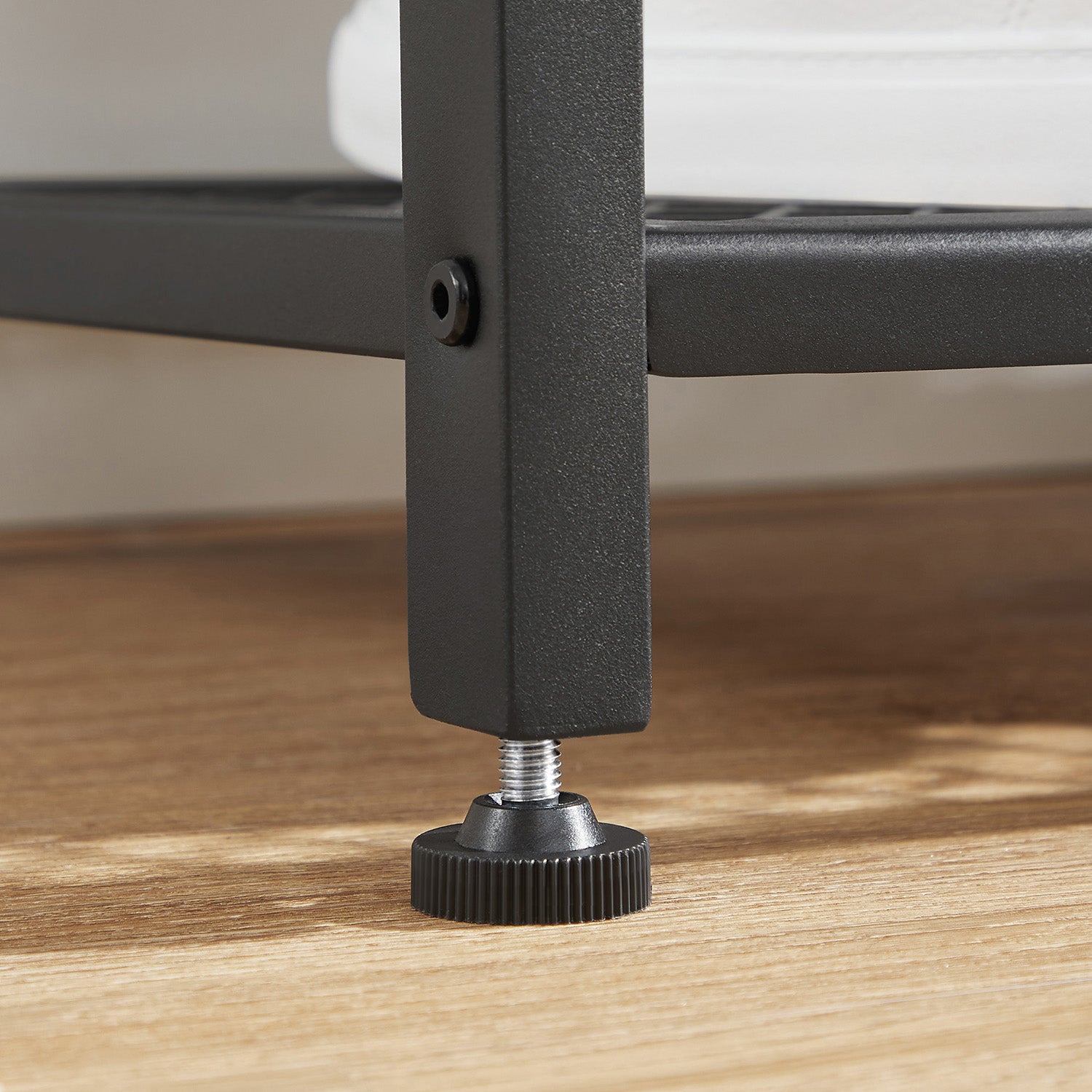 Large Coat Rack Stand - Particleboard and Iron - Rustic Brown