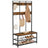 Large Coat Rack Stand - Particleboard and Iron - Rustic Brown