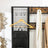 Coat Stand - Metal - Rustic Brown - Multi-Functional with Grid Wall and Mesh Shelves